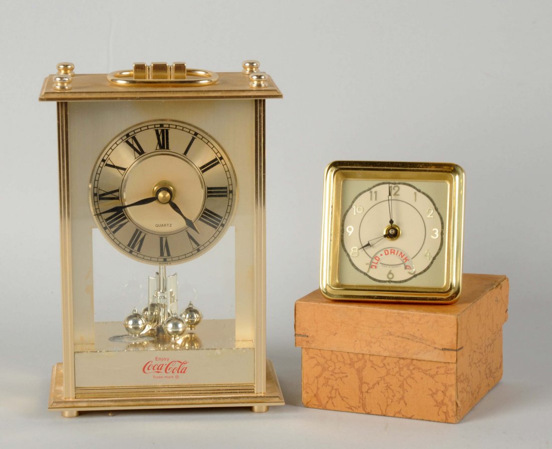Lot Of 2 : Coca - Cola Advertising Clocks. (1 of 1)