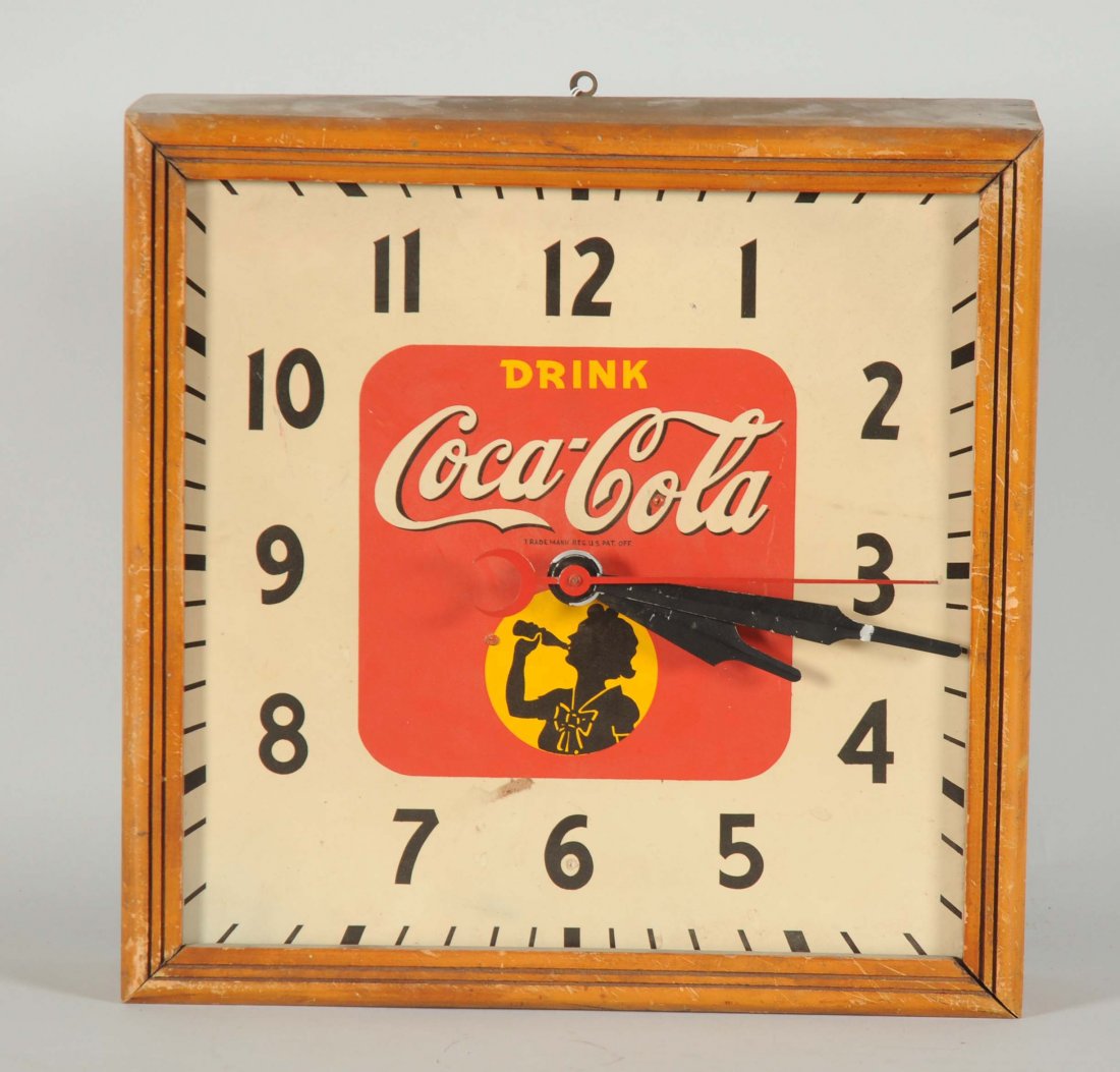 Drink Coca - Cola Advertising Clock. (1 of 2)