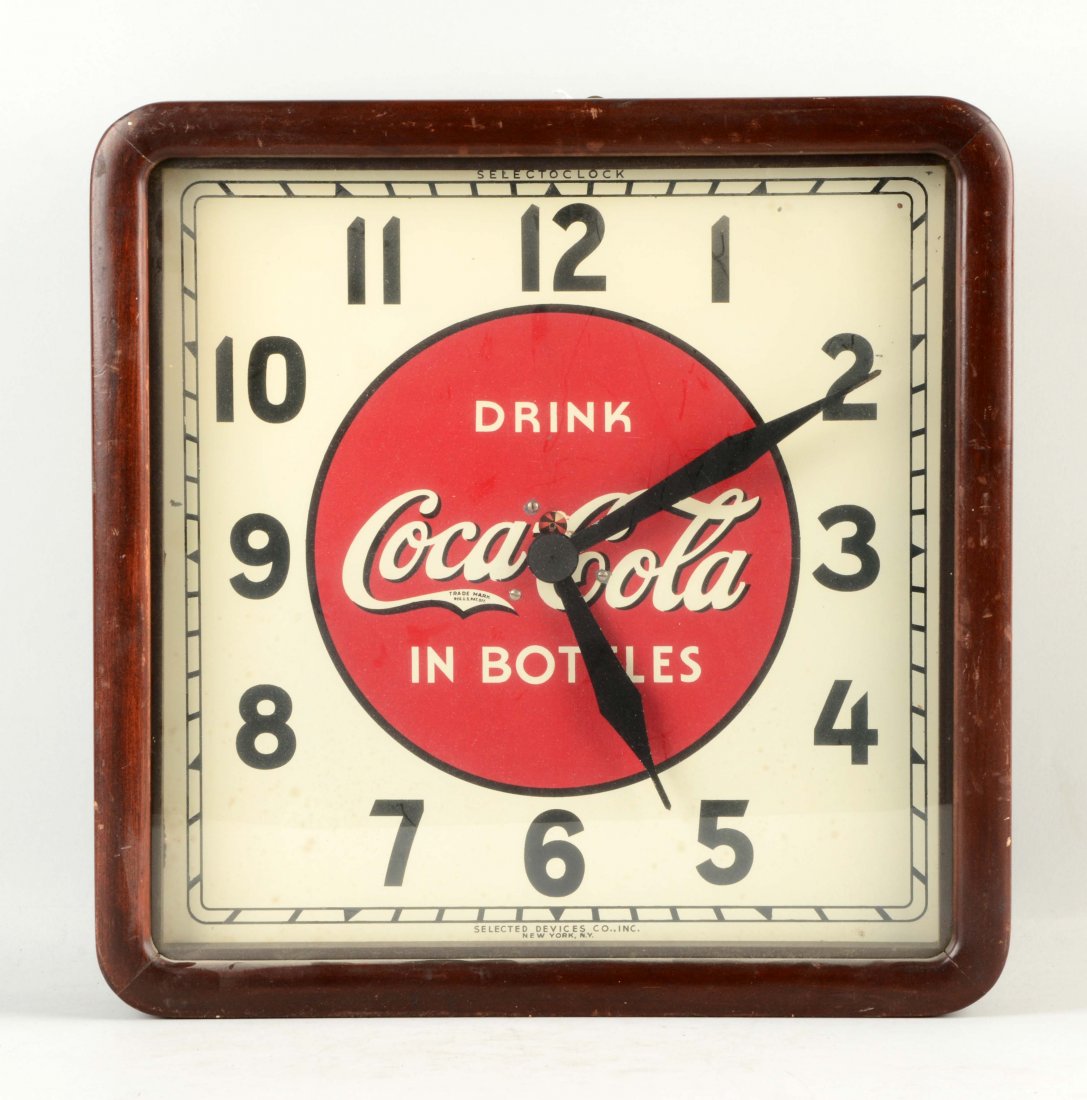 Drink Coca - Cola In Bottles Advertising Clock. (1 of 1)