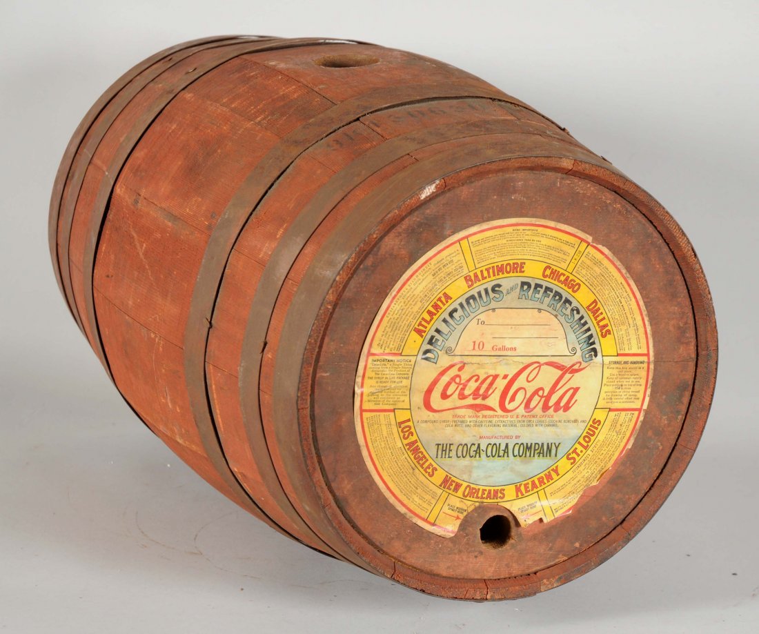 Wooden Coca-Cola Ten Gallon Barrel. (1 of 1)