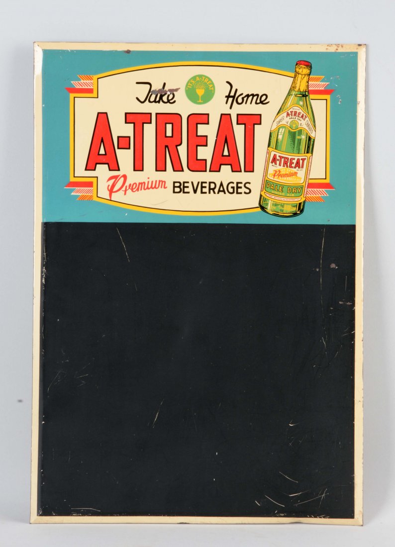 A - Treat Beverages Tin Chalkboard Sign. (1 of 1)