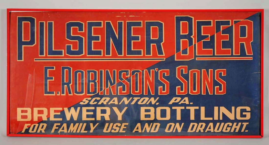 Pilsner Beer Cardboard Advertising Sign. (1 of 1)