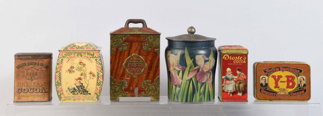 Lot of 6: Early Advertising Tin. (1 of 1)