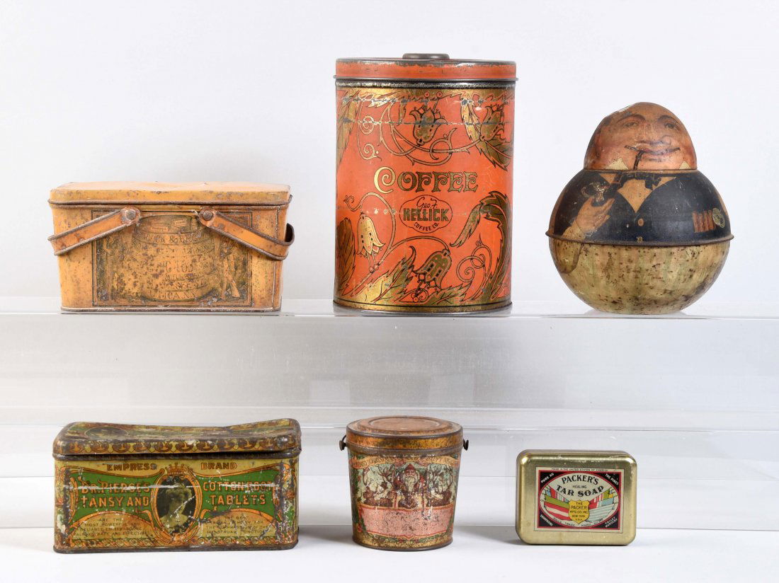 Lot Of 6: Early Advertising Tins. (1 of 1)