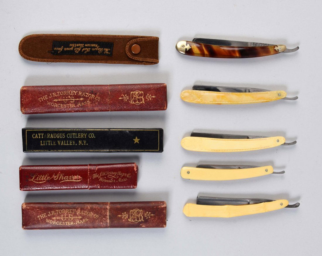 Lot Of 5: Celluloid Straight Razors. (1 of 1)