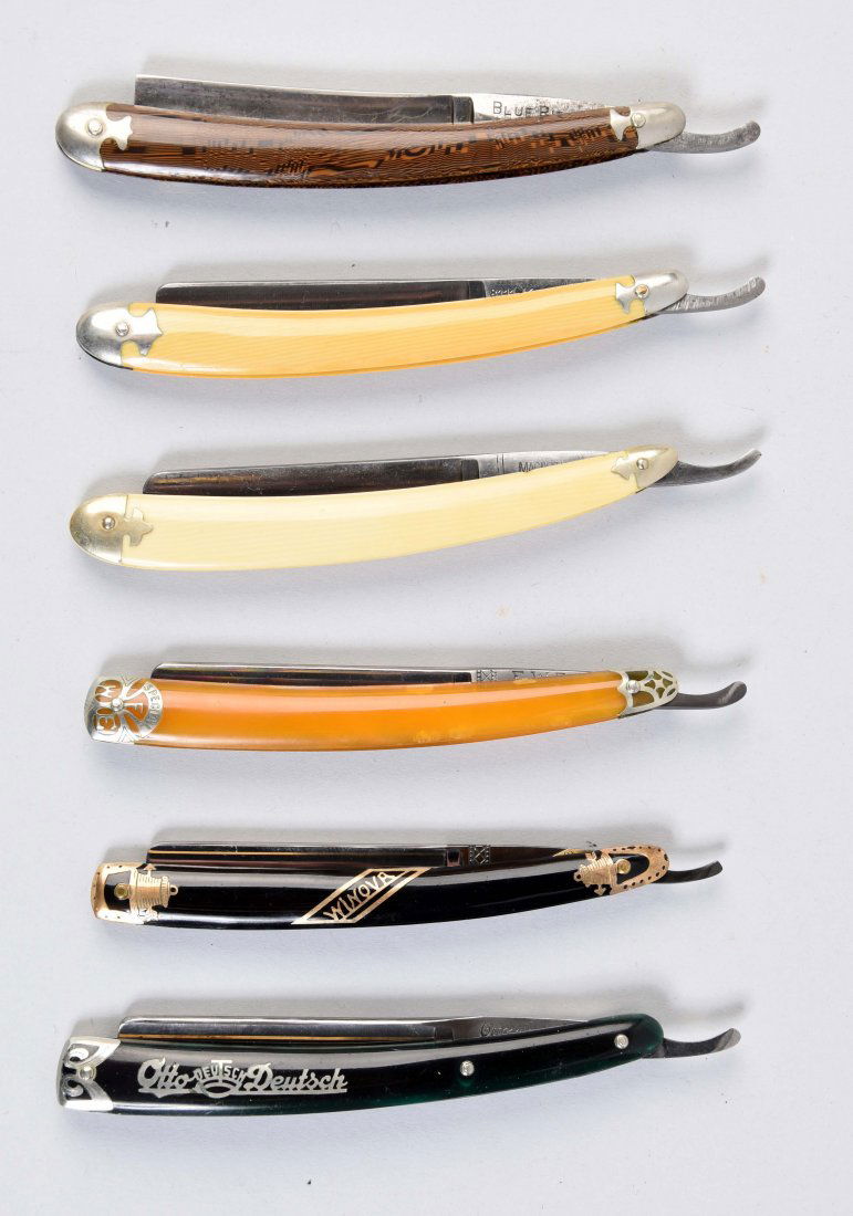 Lot Of 6: Various Colorful Straight Razors. (1 of 2)