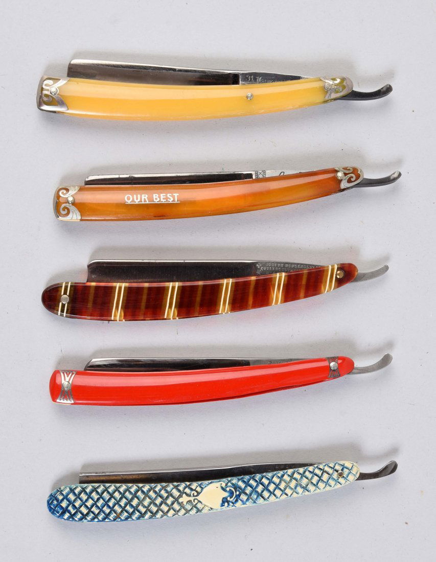 Lot Of 5: Celluloid Straight Razors. (1 of 1)