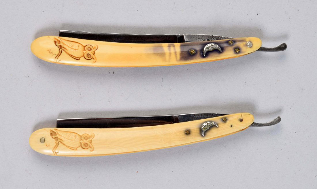 Lot Of 2: Celluloid Straight Razors. (1 of 2)