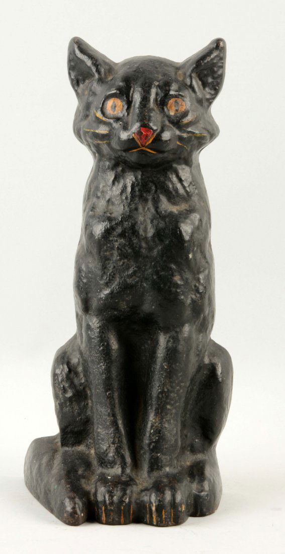 Cast Iron Sitting Cat Doorstop. (1 of 2)