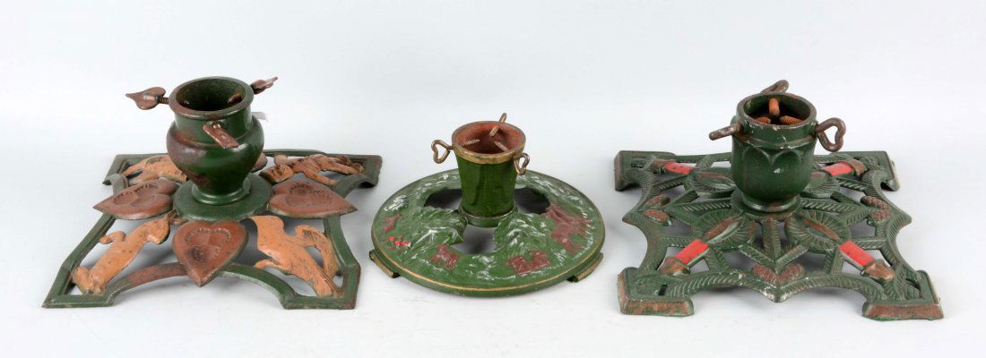 Lot of 3: Cast Iron Christmas Tree Stands. (1 of 1)