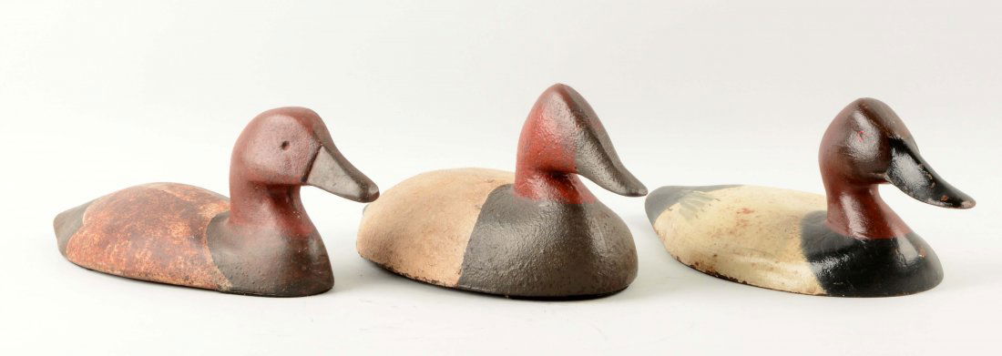 Lot of 3: Cast Iron Canvas Back Duck Decoy Sink Box (1 of 1)