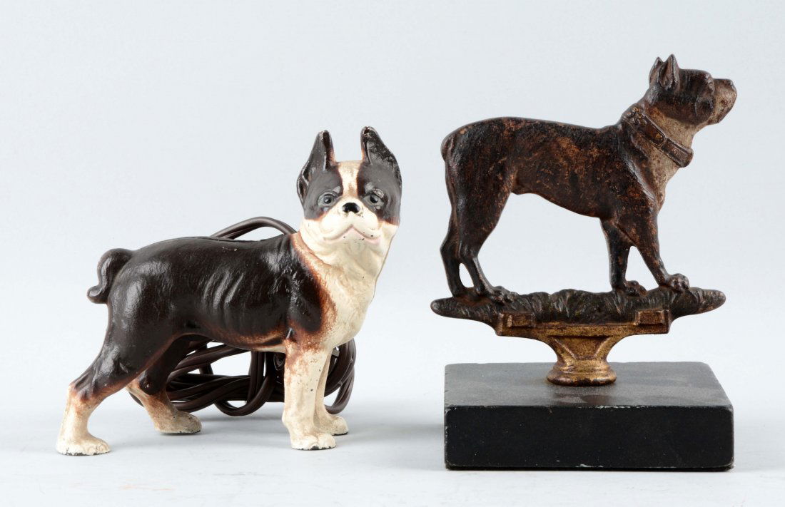 Lot of 2: Cast Iron Assorted Boston Terrier Items. (1 of 1)