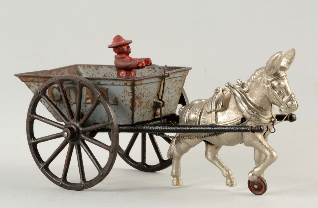 Cast Iron American Made Donkey Drawn Coal Wagon. (1 of 2)