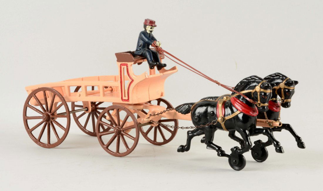 Cast Iron Kenton Horse Drawn Wagon. (1 of 2)
