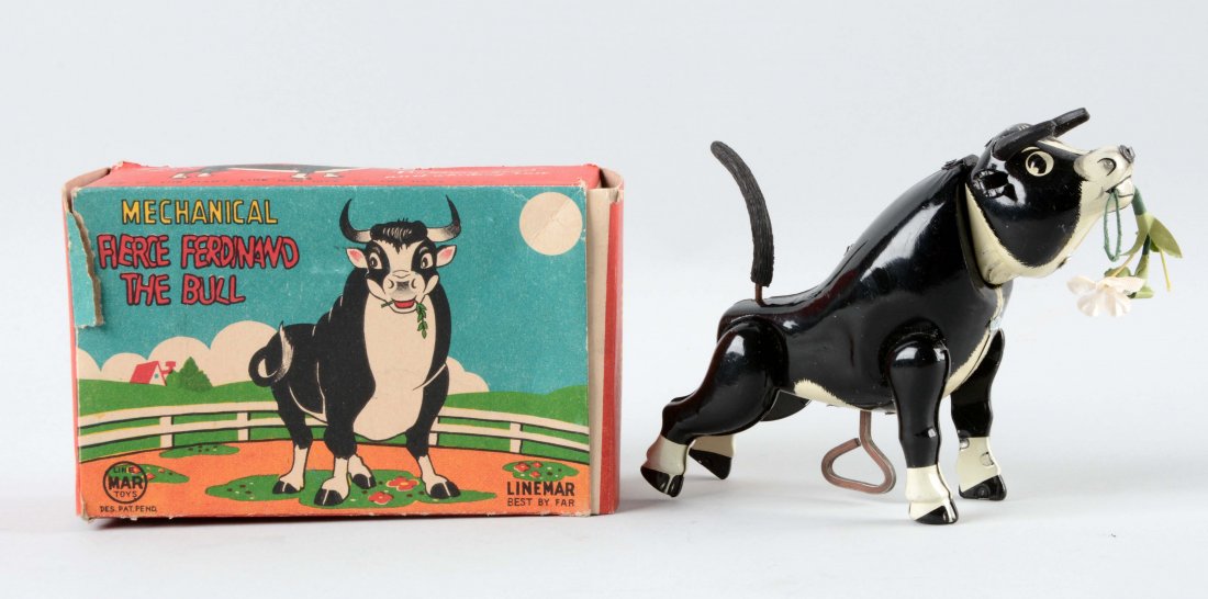 Japanese Tin Litho Walt Disney Ferdinand The Bull Wind (1 of 2)