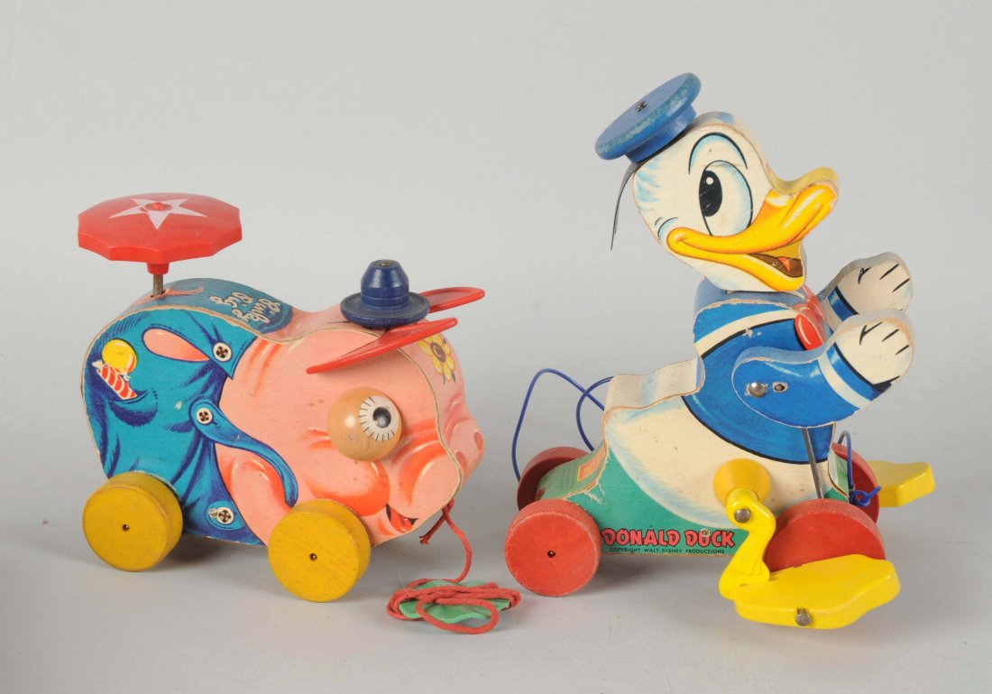 Lot Of 2: Fisher Price Paper on Wood Toys. (1 of 1)