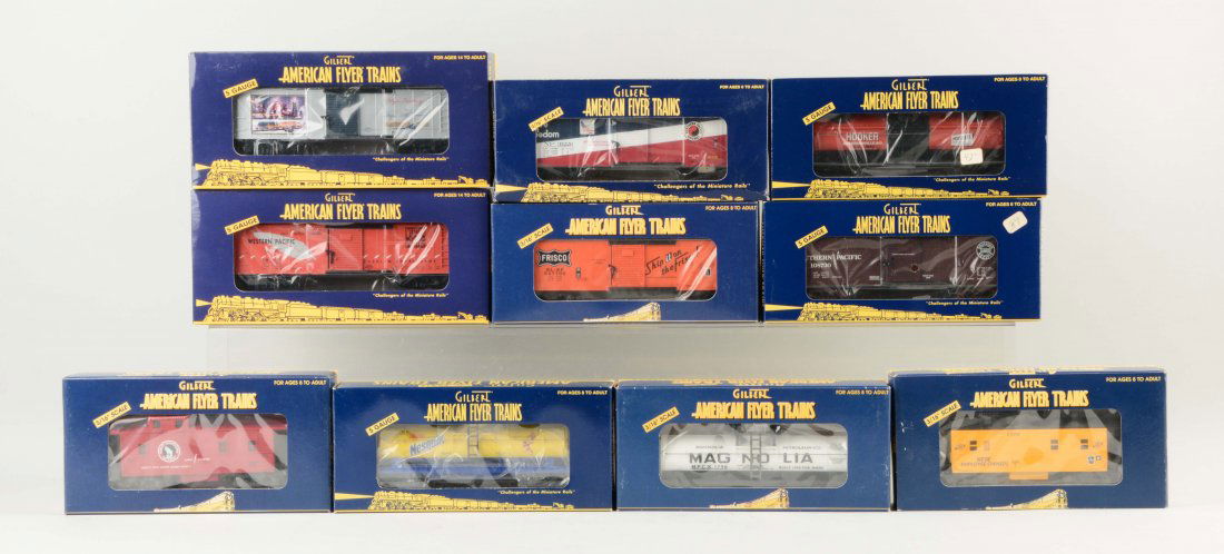 Lot of 10: Gilbert American Flyer S Gauge Freight Cars. (1 of 1)