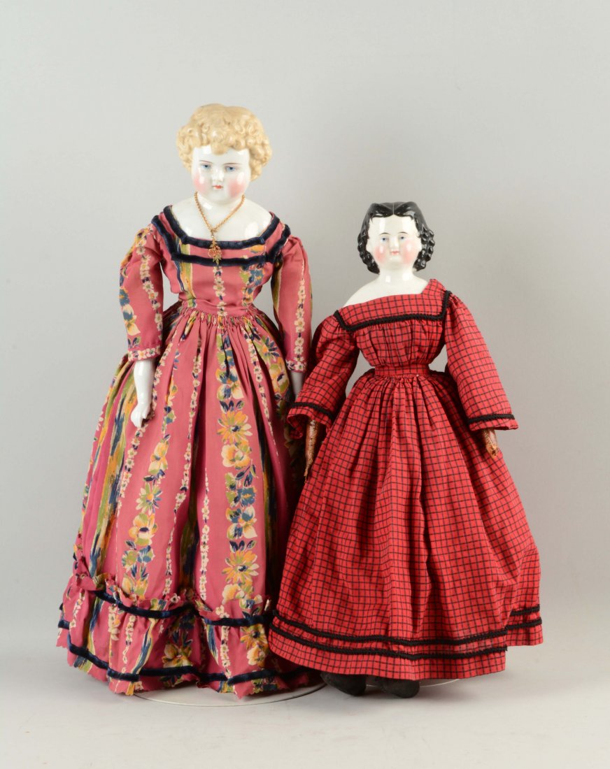 Lot Of 2: China Shoulder - Head Dolls. (1 of 3)