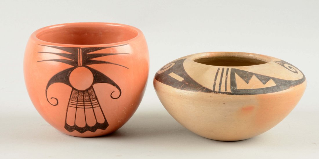 Lot Of 4: Native American Pottery Pieces. (1 of 1)