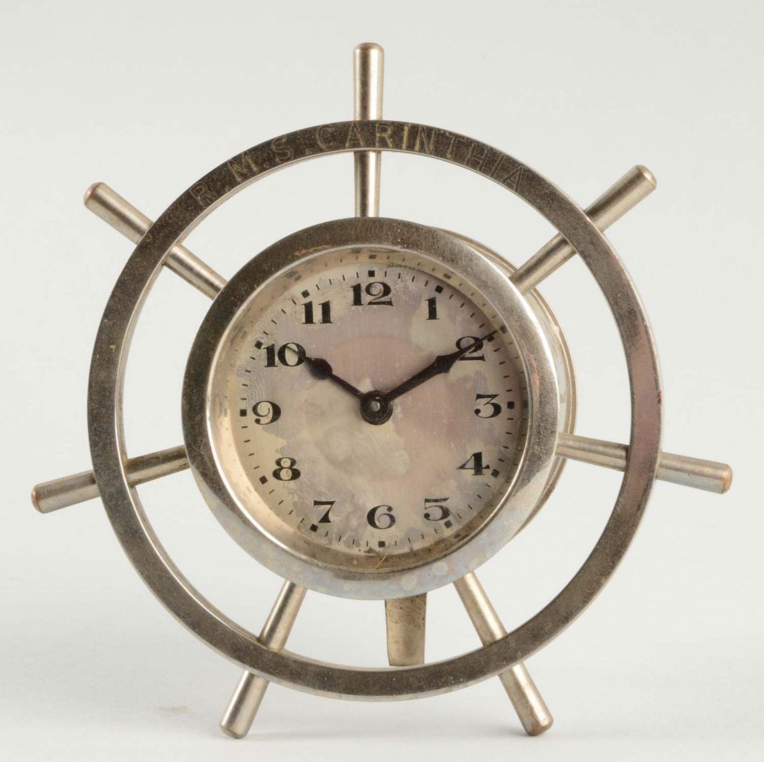 R.M.S Carinthia Ship Wheel Clock. (1 of 1)