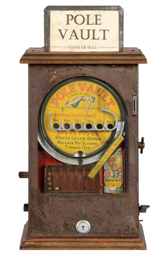 1¢ Peo Mfg. Pole Vault Countertop Skill Game (1 of 3)