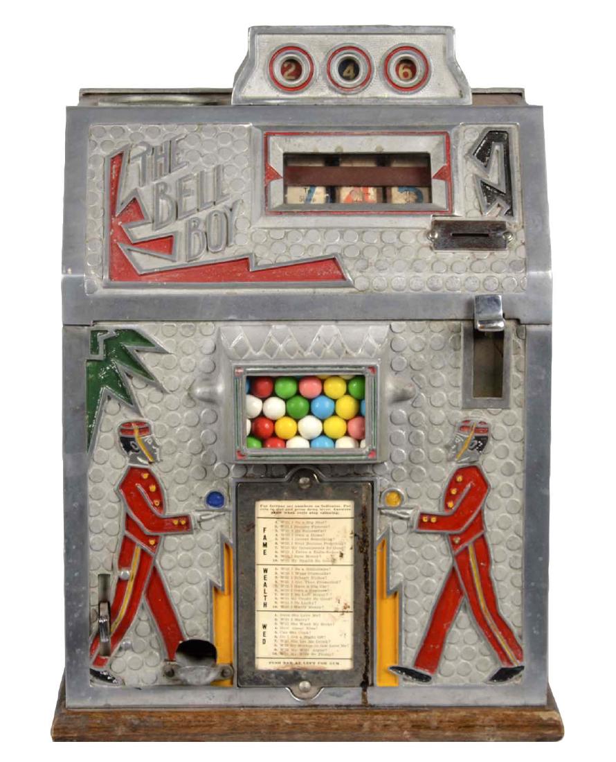 1¢ Mills Novelty Bell Boy Gum Vendor Trade Stimulator (1 of 4)
