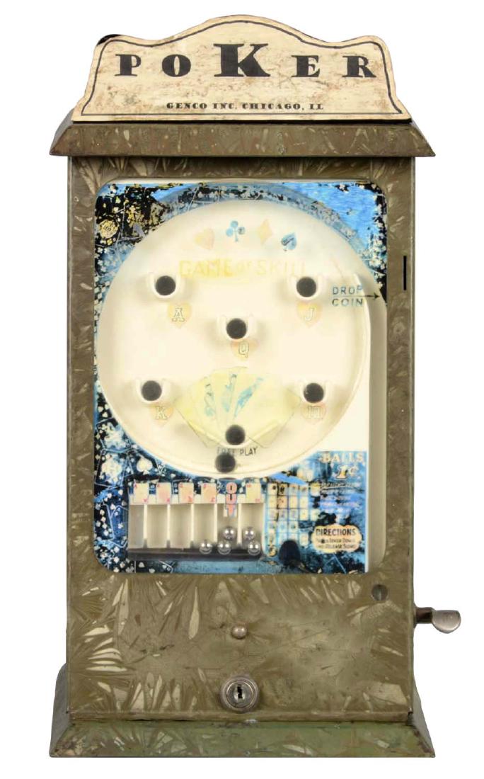 1¢ Genco Poker Countertop Flip Ball Skill Machine (1 of 2)