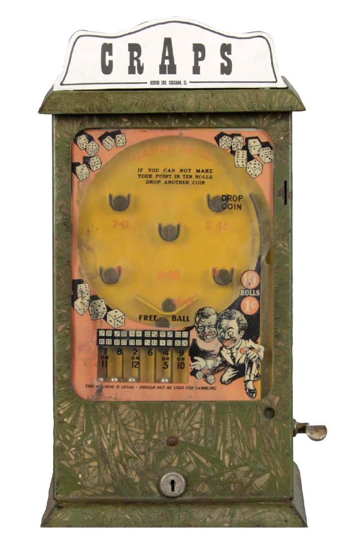 1¢ Genco Craps Countertop Flip Ball Skill Machine (1 of 3)