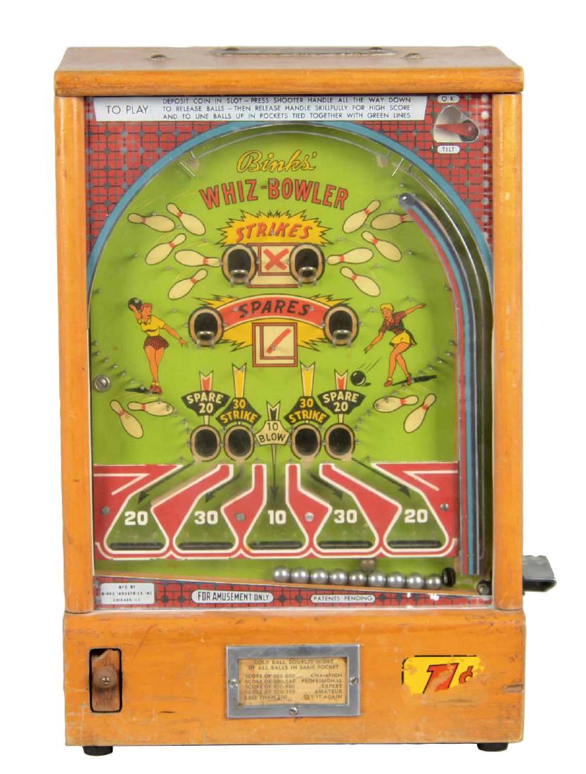 5¢ Binks Whiz-Bowler Countertop Flip Ball Arcade (1 of 4)