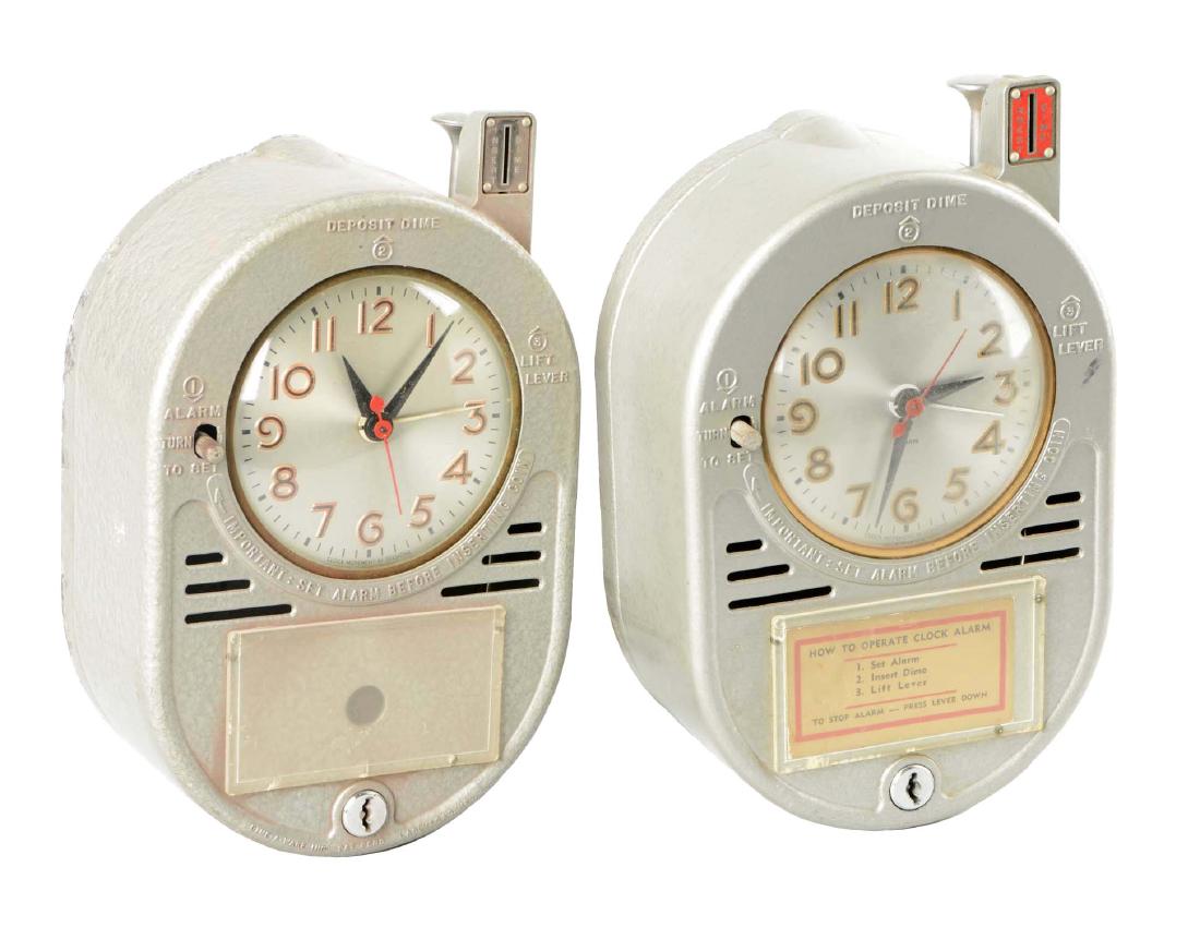 Lot Of 2: 10¢ Coin-Operated Alarm Clocks (1 of 13)