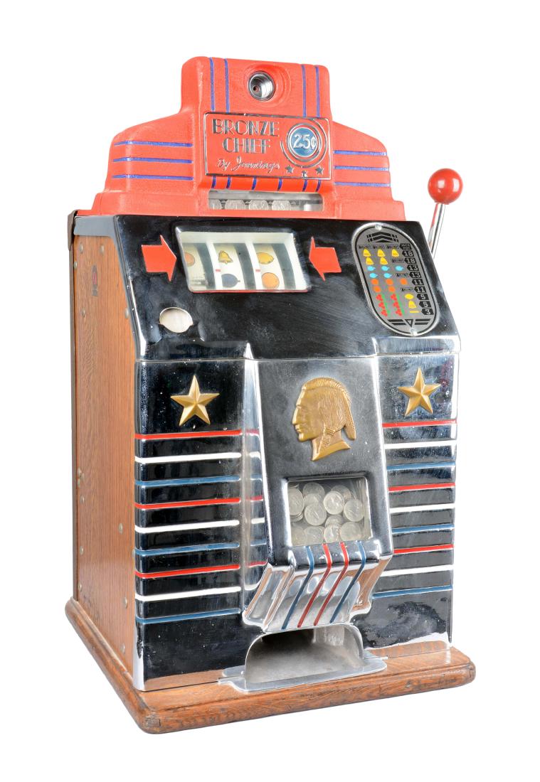 **25¢ Jennings Bronze Chief Slot Machine (1 of 13)