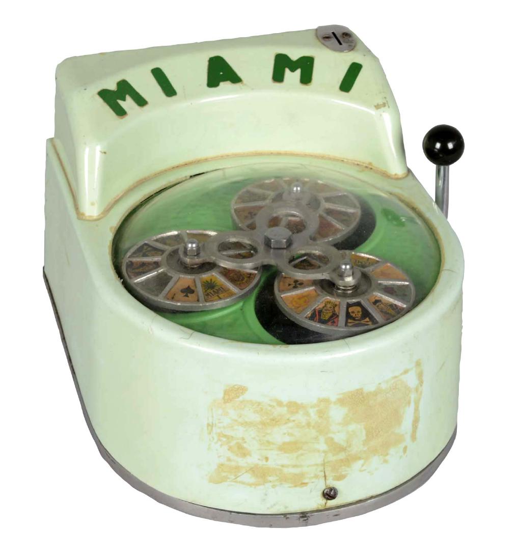 1¢ Chicago Coin Machine Co. Miami Counter Wheel Machine (1 of 3)