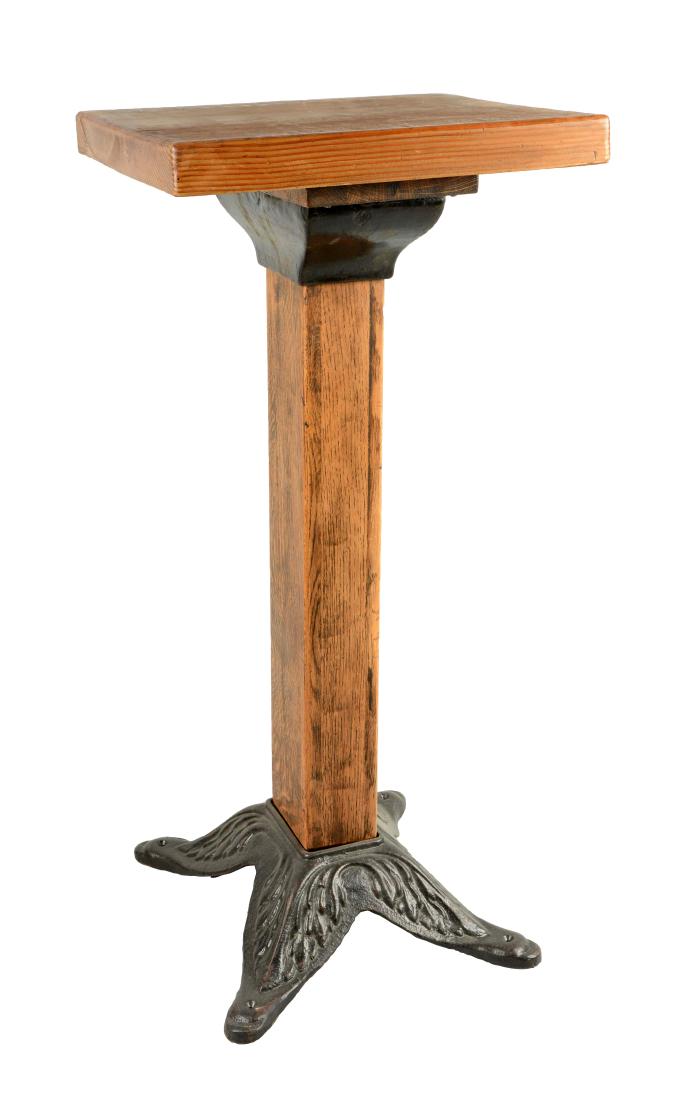 Cast Iron And Wood Slot Machine Stand (1 of 4)