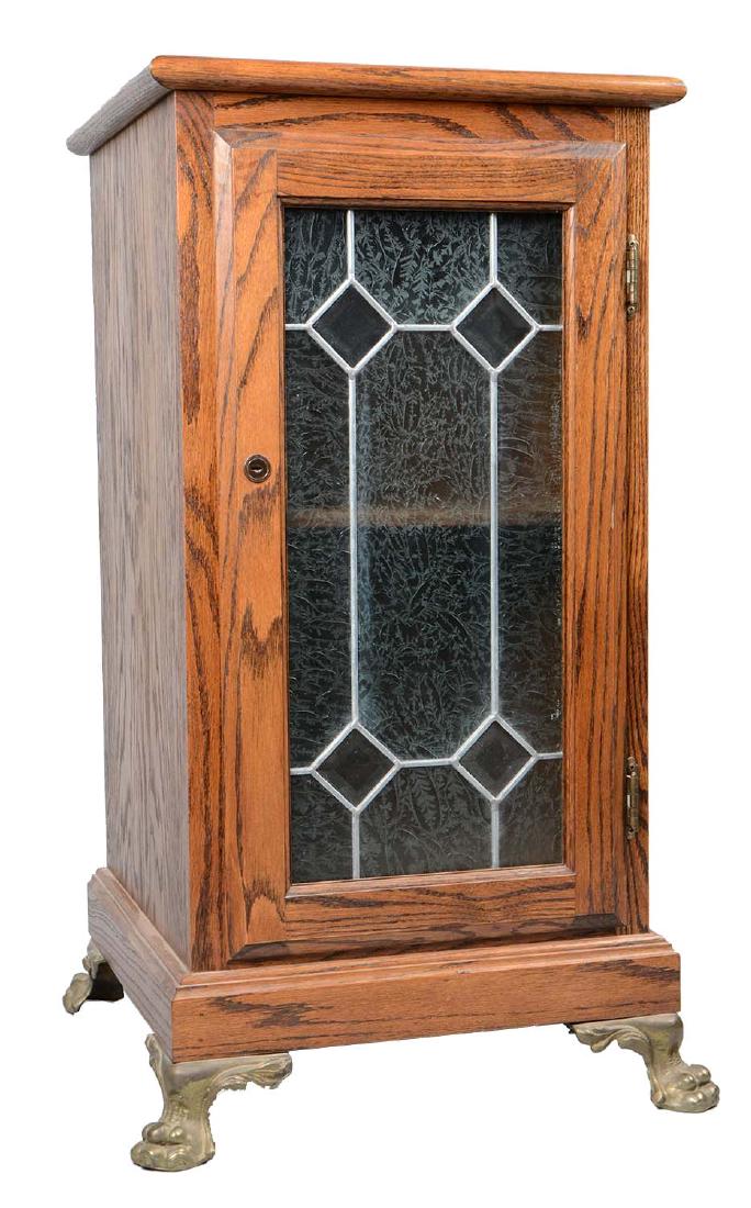 Leaded Glass Front Slot Machine Stand (1 of 6)