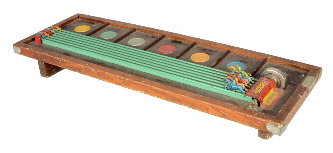 Gee-Wiz Tin Horse Racing Game (1 of 4)