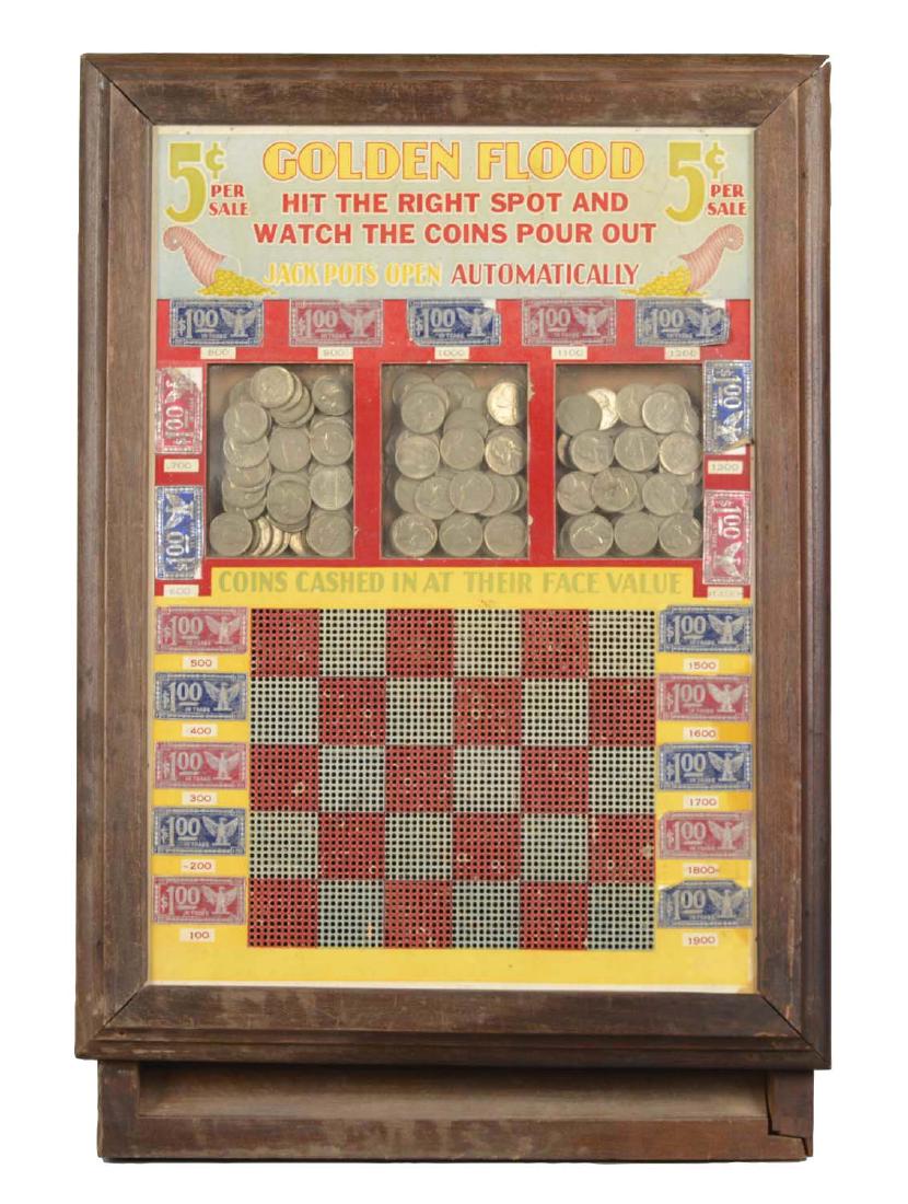 **5¢ Golden Flood Triple Jackpot Punch Board (1 of 2)