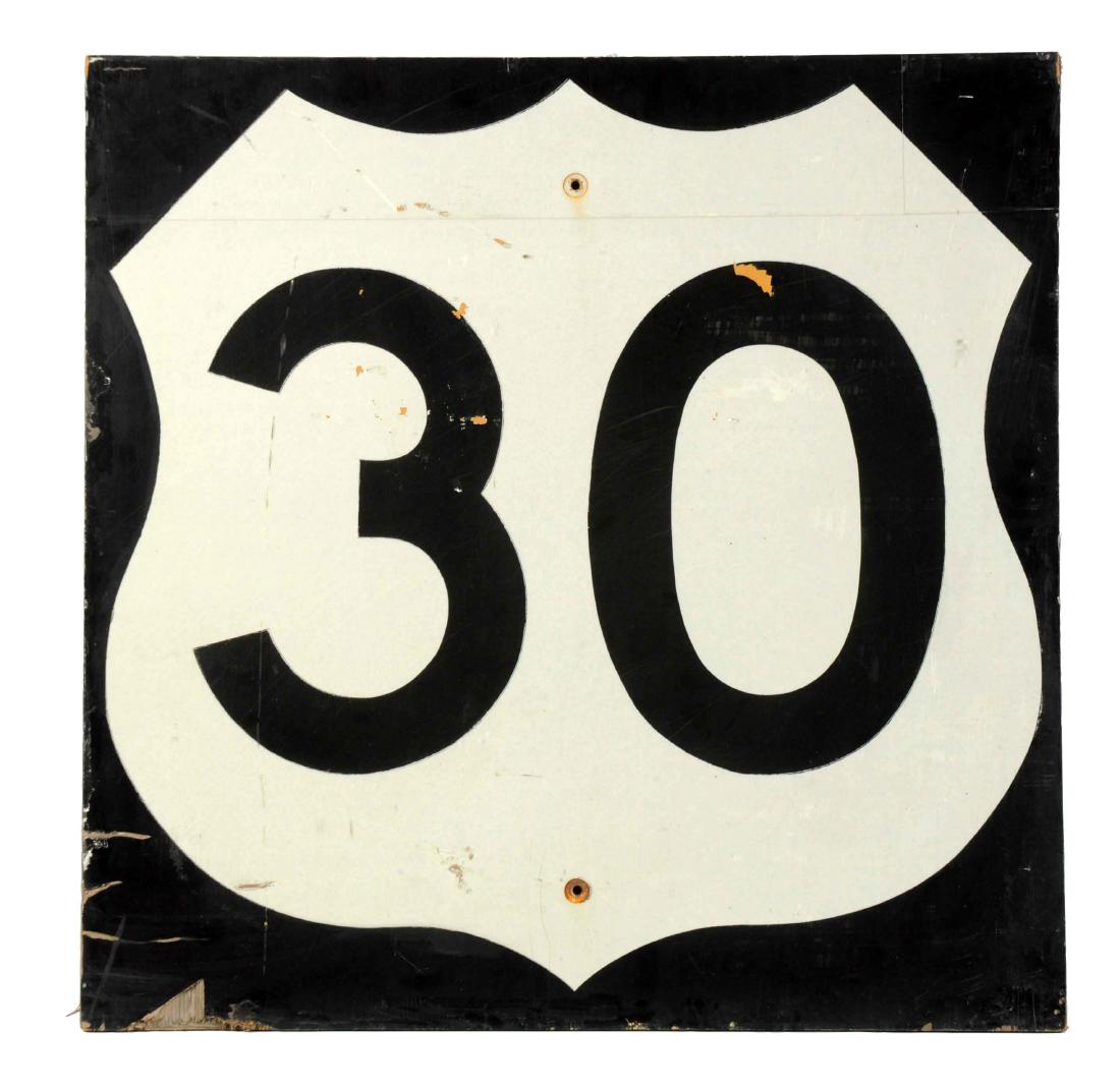 US Route 30 (Lincoln Highway) Wooden Road Sign. (1 of 1)