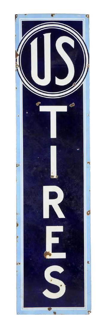 U.S. Tires Vertical Porcelain Sign. (1 of 1)