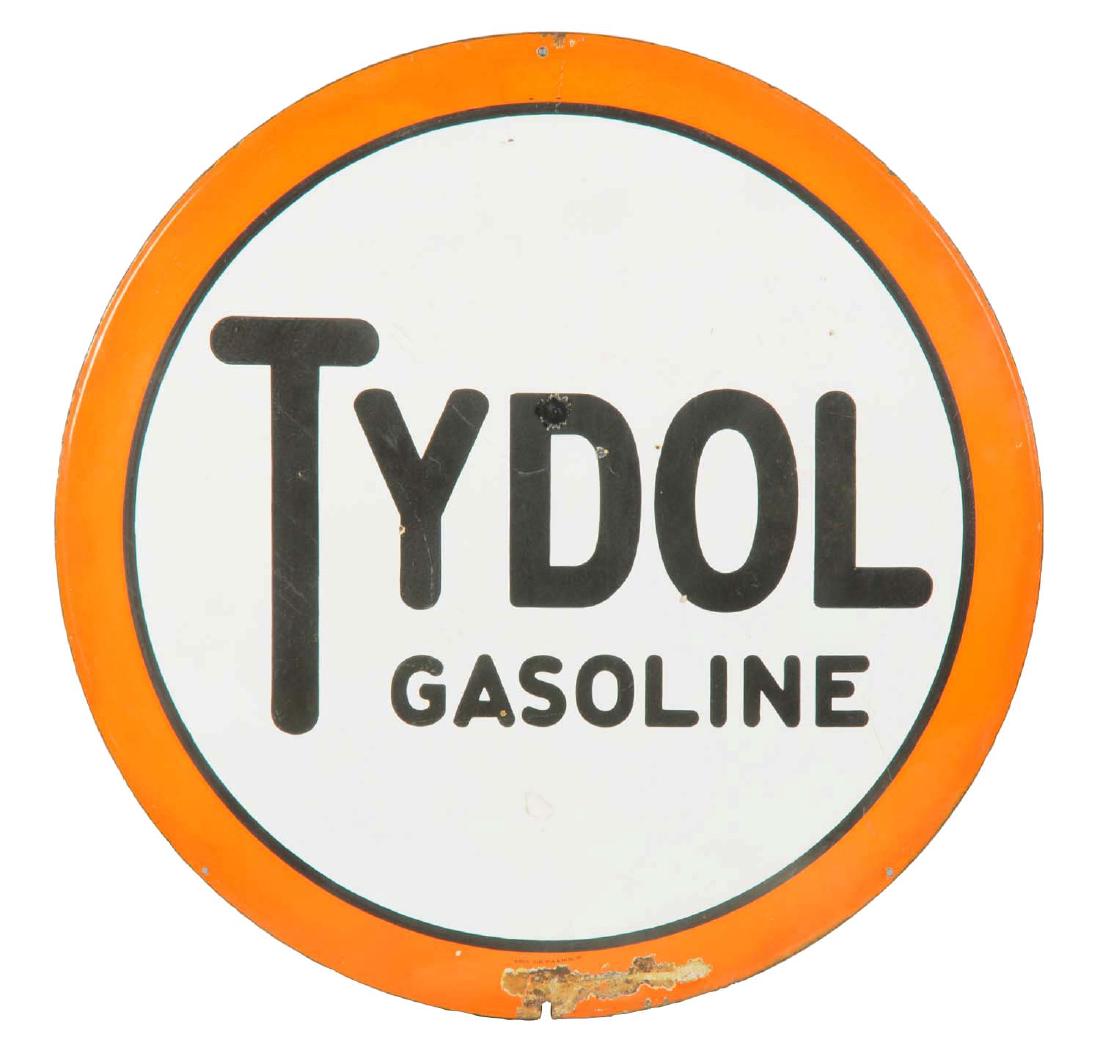 Tydol Gasoline Porcelain Sign. (1 of 2)