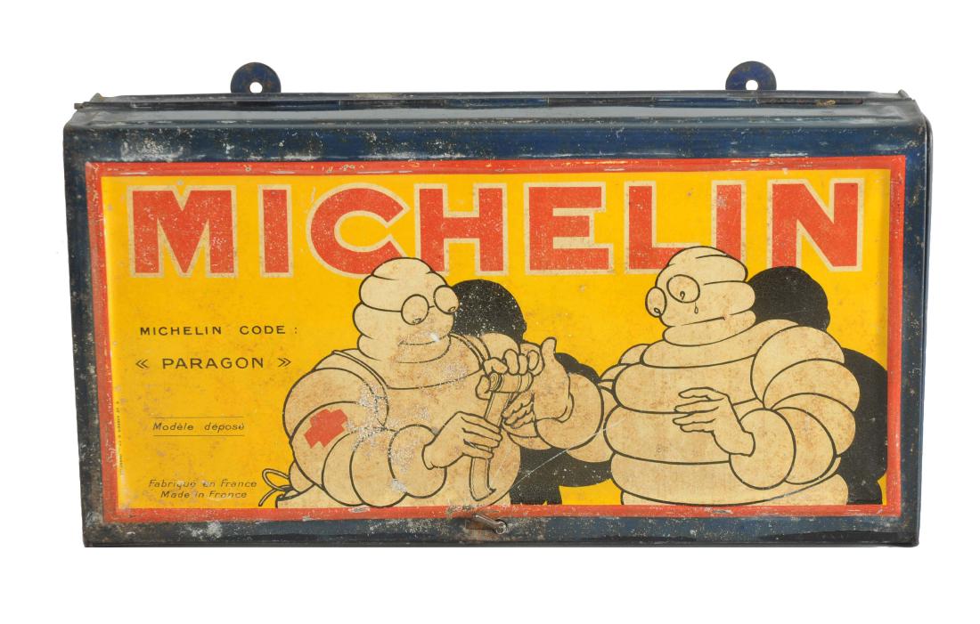 Michelin Metal First Aid Cabinet w/ Bibendum Graphic. (1 of 2)