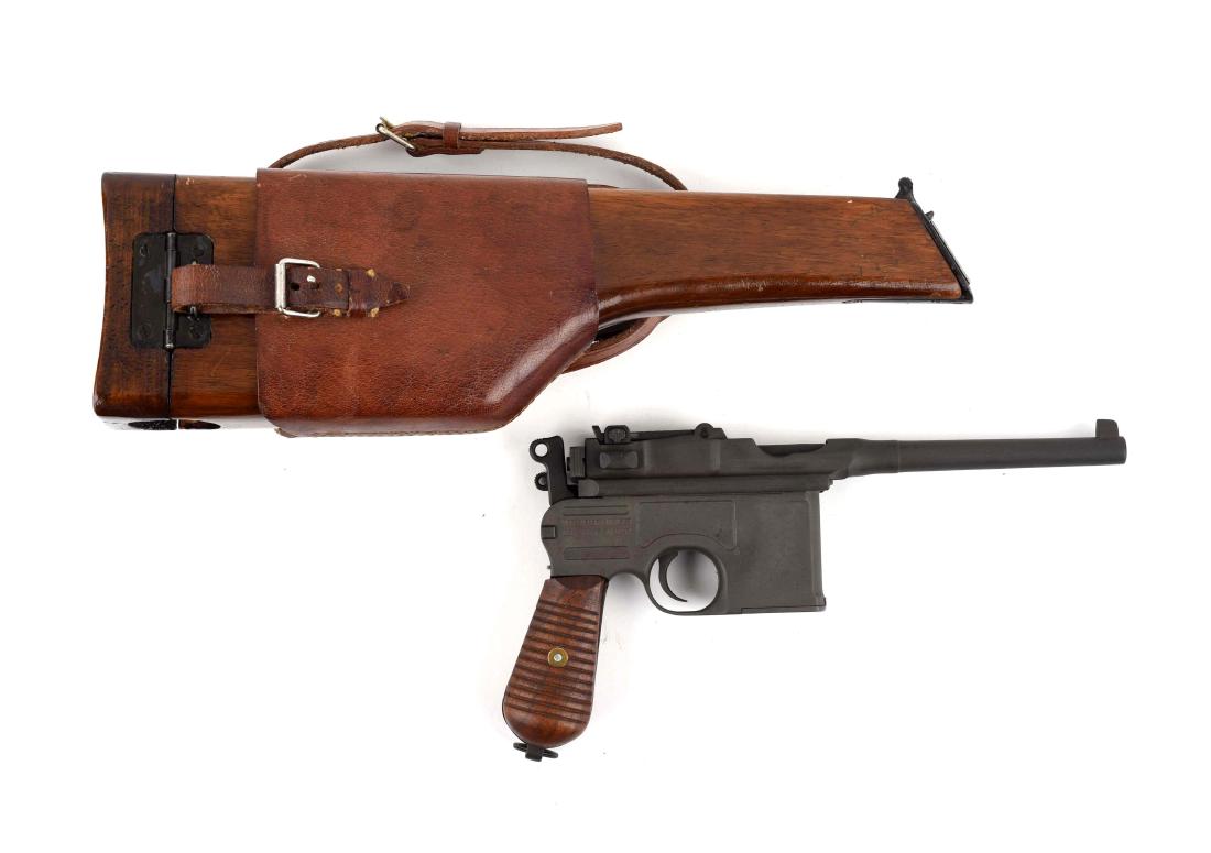 (C) Early Model 1930 Mauser Model 1896 Semi-Automatic: If you ever wanted one of these pistols as a shooter or had the desire to restore a good old Broomhandle, this is it. For all intents and purposes, it is a standard early Model 1930 with Mauser banner