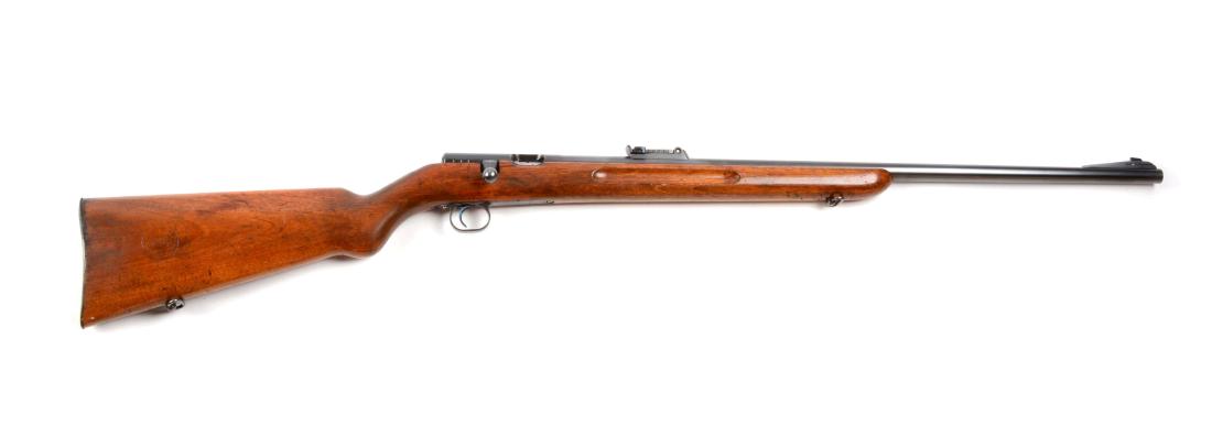 (C) Mauser-Werke Patron .22lr Bolt Action Rifle.: Manufactured in Obendorf at the Mauser-Werke's Factory. Features single shot, bolt action, bridge has Mauser banner, imperial inspector stamps on frame and barrel, adjustable 200 yard front sight with