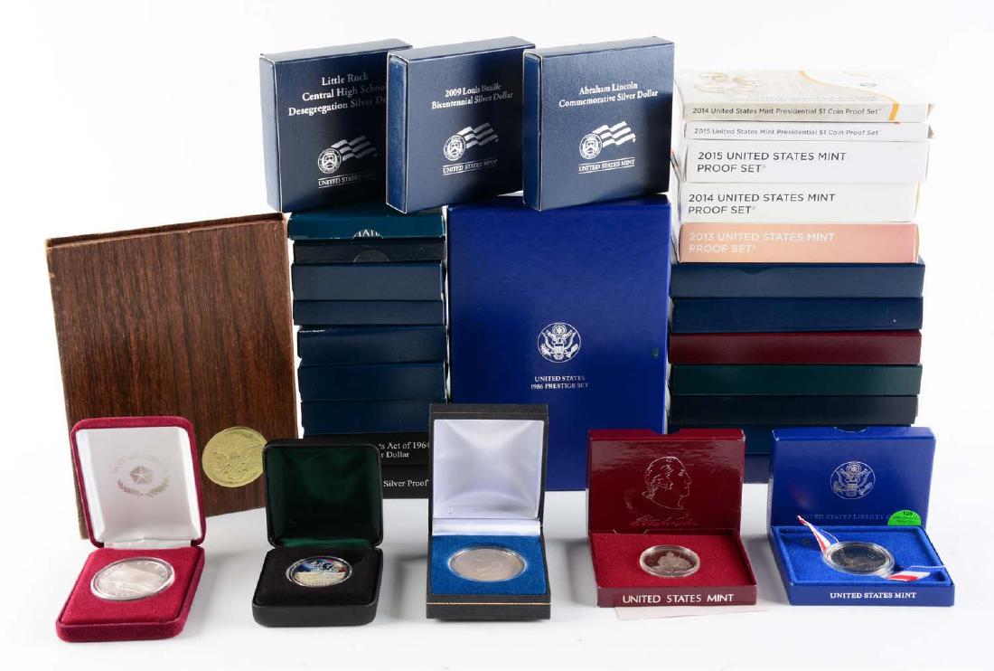 Large Lot Of Modern Commemorative Silver Coins. (1 of 1)