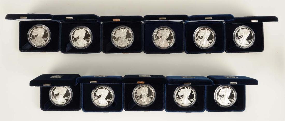 Lot Of 11: American Eagle Silver Coins. (1 of 2)