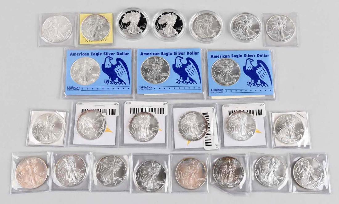 Lot of 23: American Silver Eagles. (1 of 1)