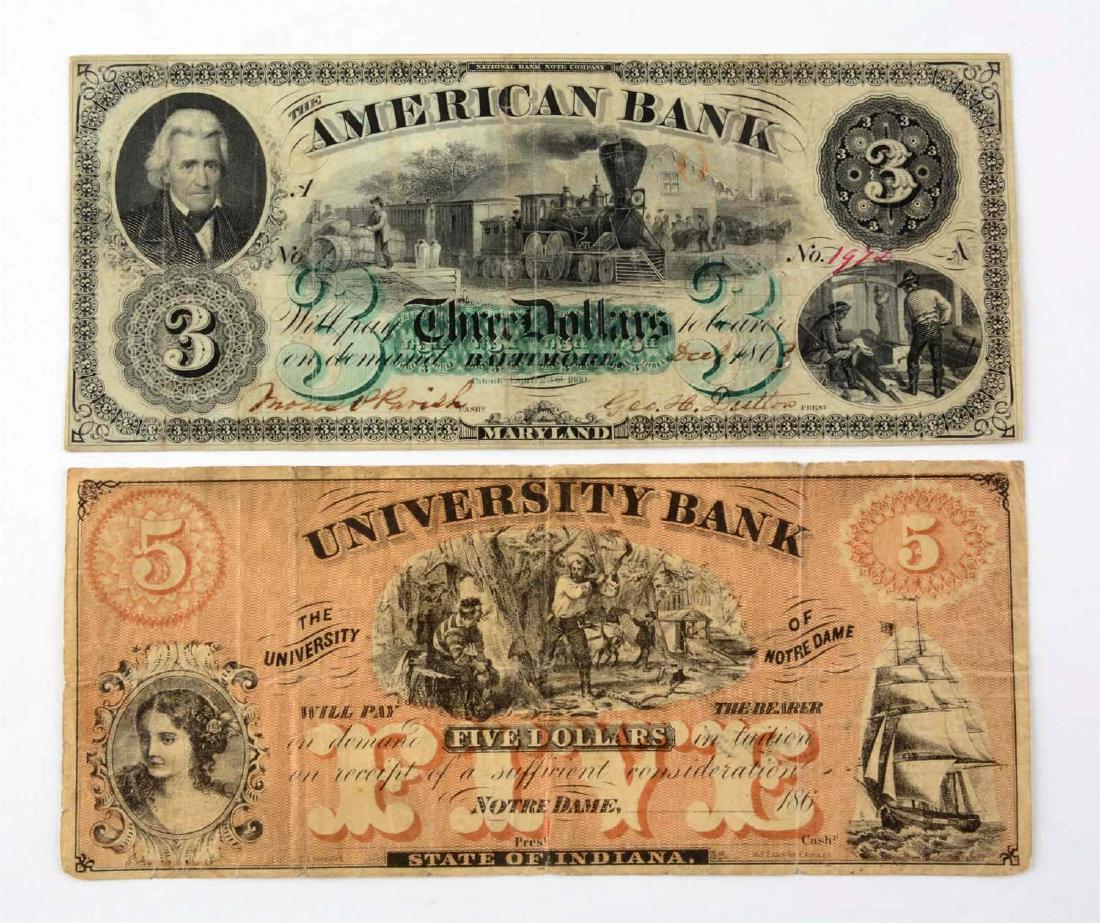 Lot of 2: Bank Notes. (1 of 2)
