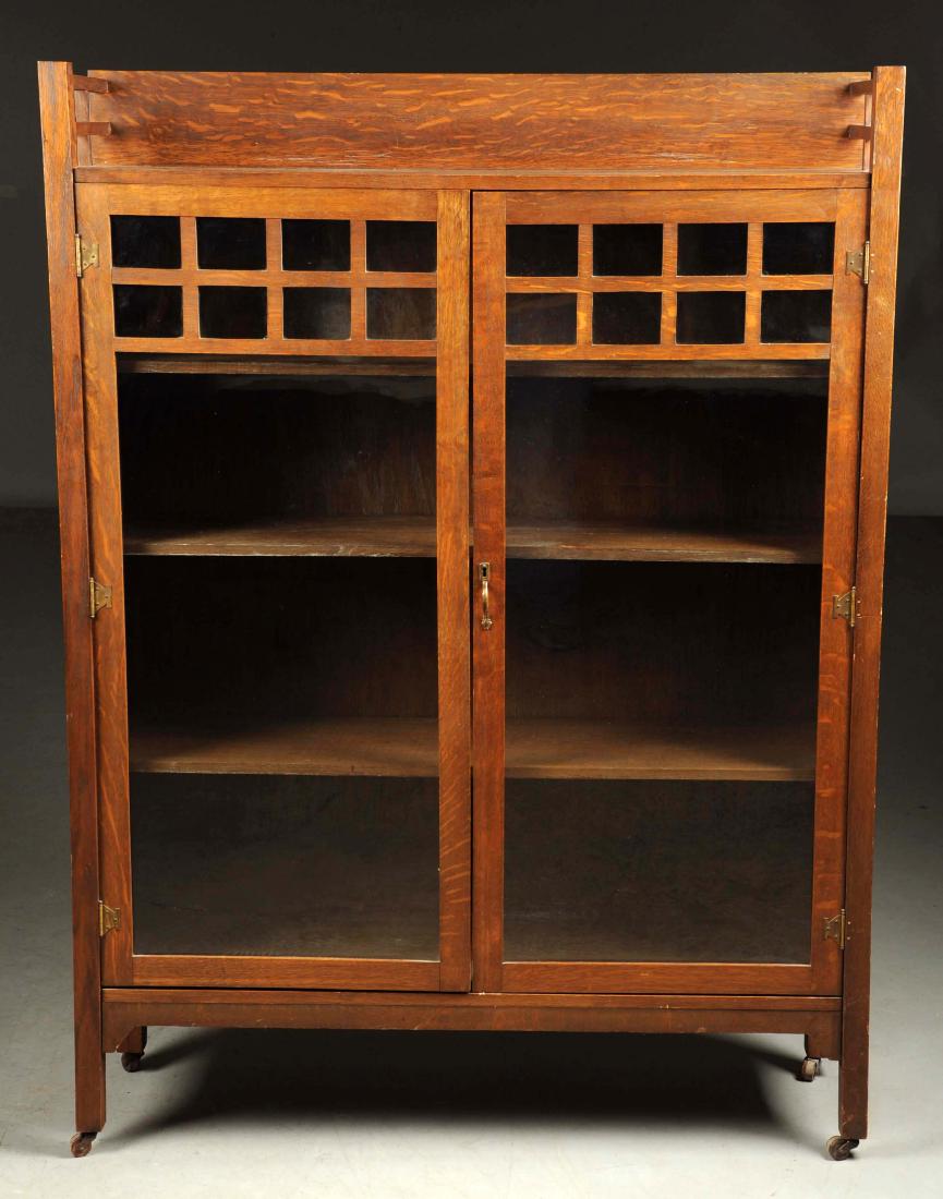 Strathroy Furniture Co. Two Door Mission Oak Bookcase. (1 of 2)