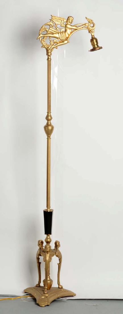 Brass Ornamental Floor Lamp Base. (1 of 1)