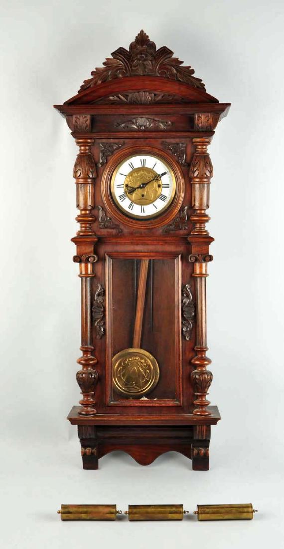 Three weight Vienna Regulator Clock.