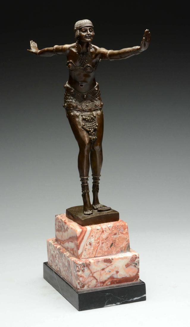 Figural Bronze of Middle Eastern Lady. (1 of 3)